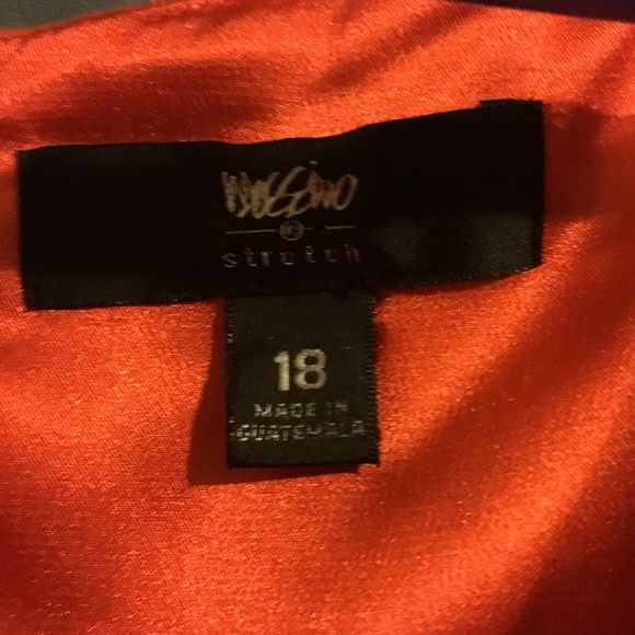 a vintage lined red satin like A-line dress- size 18. - Picture 2 of 5